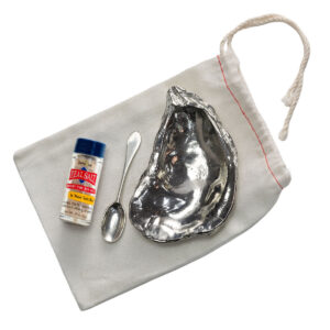 Oyster Salt Cellar, Spoon, & Salt Gift Set