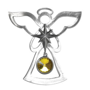 Birthstone Angel Ornament October / Pink Tourmaline