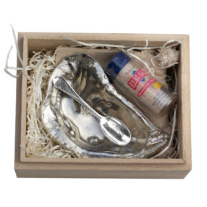 Oyster Salt Cellar, Spoon, & Salt Gift Set