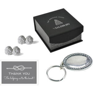 Rope Key Ring and Knot Cuff Links Set