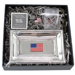 American Flag Tray and Flag Cuff Links