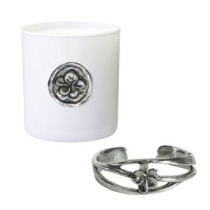 February Candle & Bracelet Gift Set – Violet