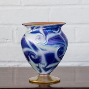 Eleanor Indigo Hand Blown Glass Vase