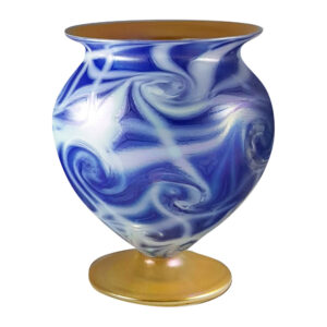 Eleanor Indigo Hand Blown Glass Vase