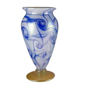 Amelia Opal Hand Blown Glass Vase