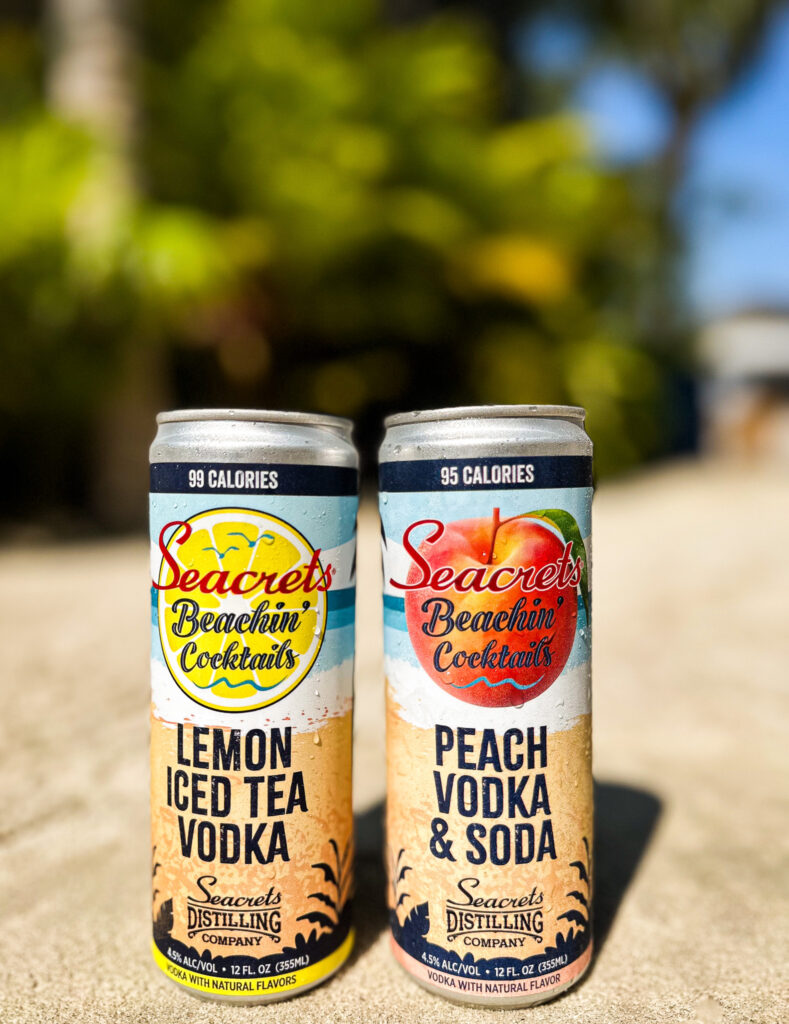 two cans of lemon iced tea and vodka