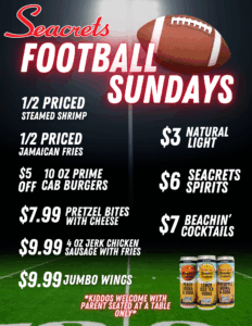 a poster advertising a football game