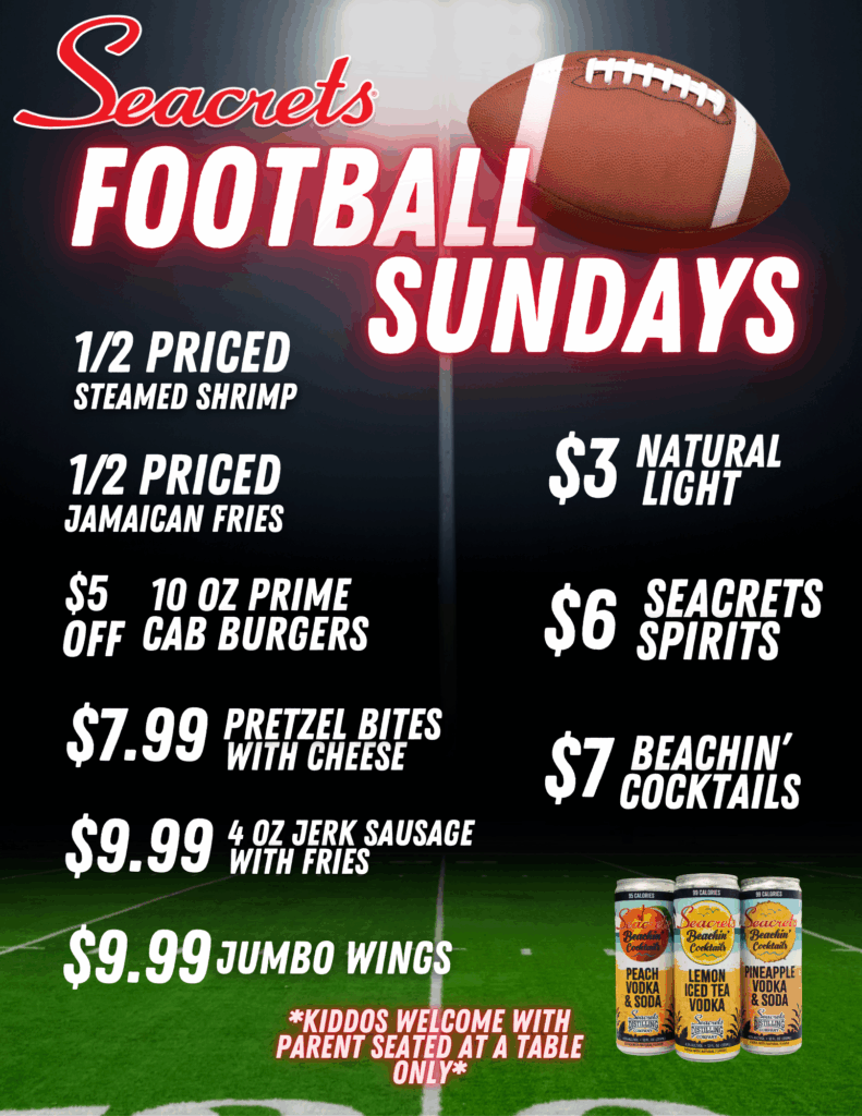 a poster advertising a football game on the field