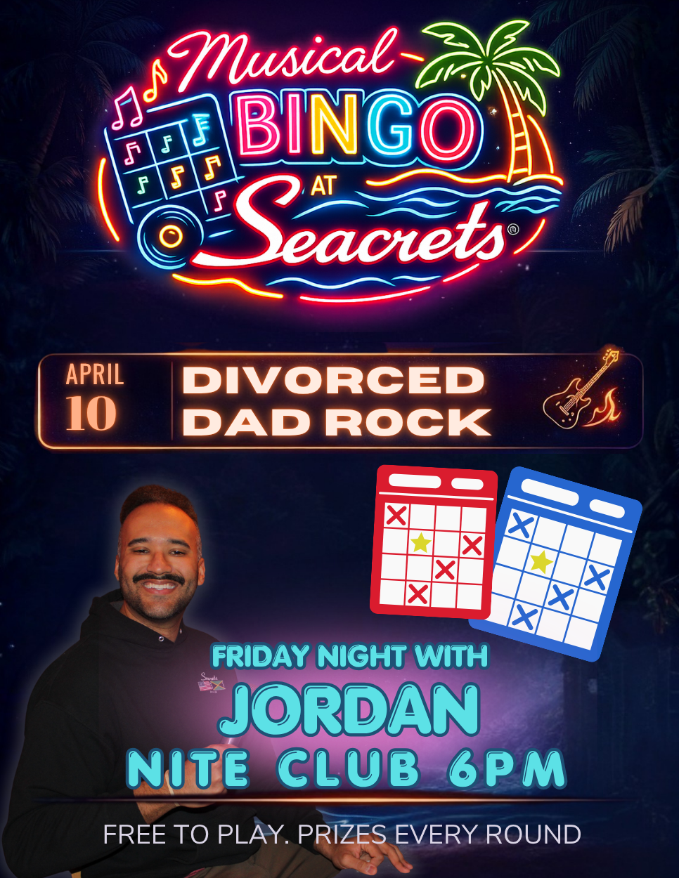 a flyer for a musical night at the casino