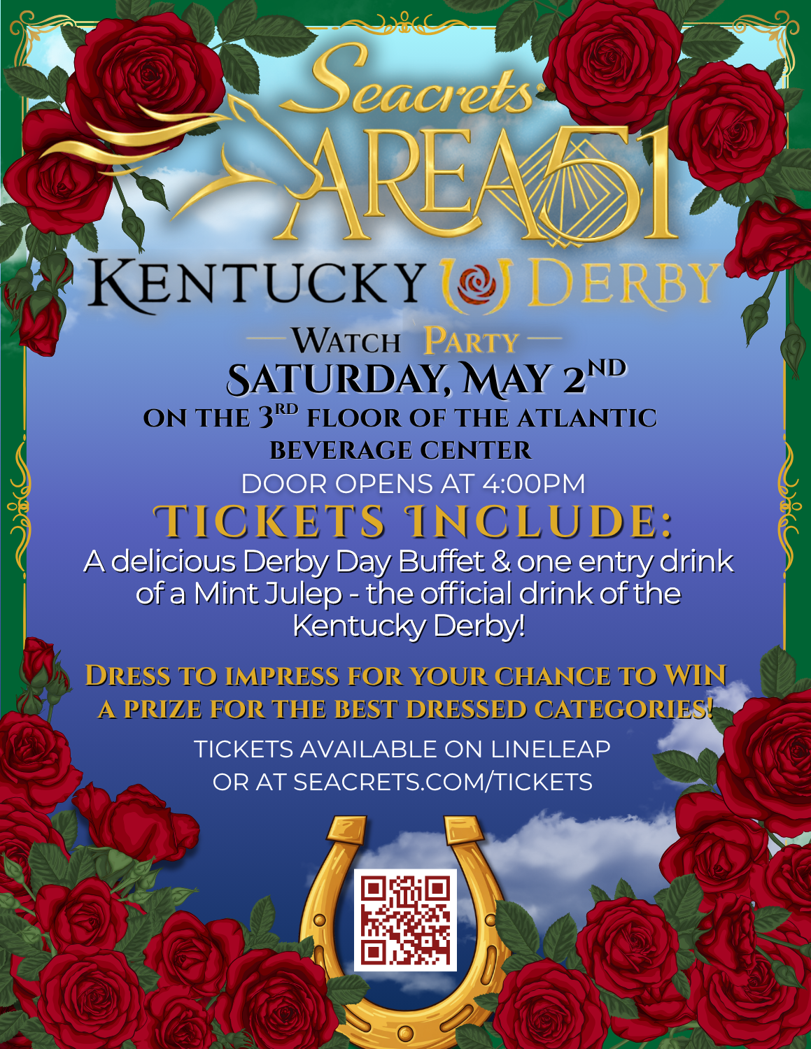 a poster for a concert with roses on it