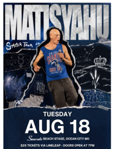 a poster of a man in a blue shirt