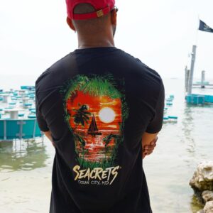 a man standing on a dock looking out at the water