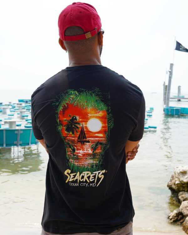 a man standing on a dock looking out at the water