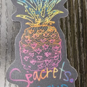 a sticker with a pineapple on it