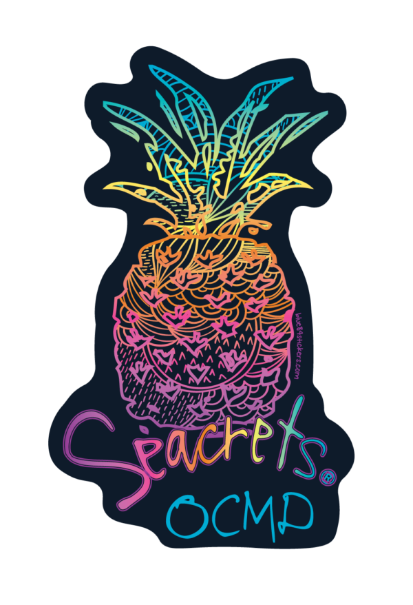 a neon pineapple on a black background