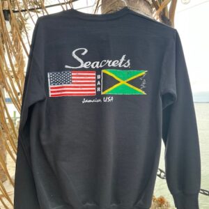 a black bag with a jamaica flag on it