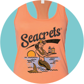 a women's tank top with an image of a mermaid on it
