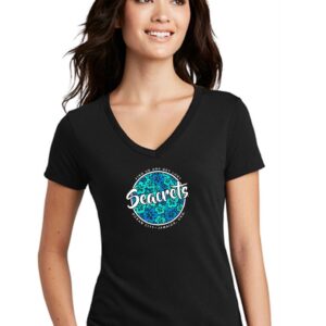 Hibiscus Flower Ladies V-Neck - Image 2