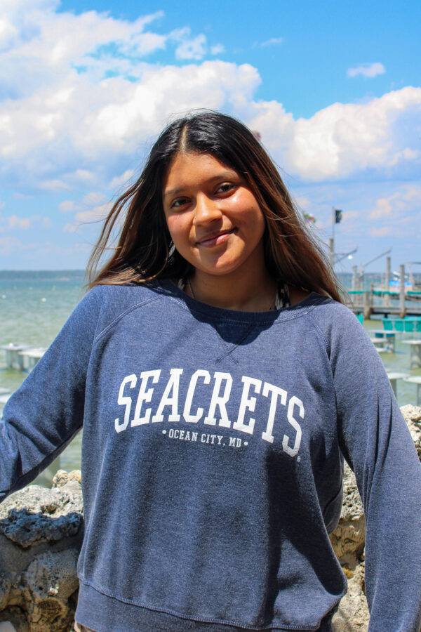 Navy Corded Crewneck