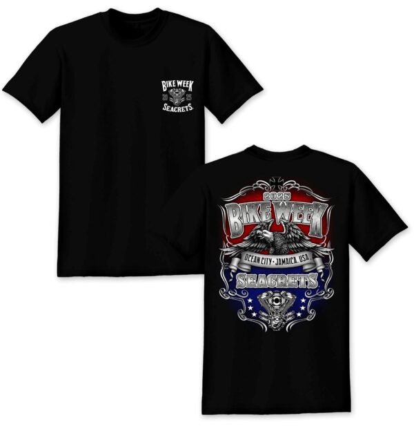 2025 Bike Week Red White & Blue T-Shirt
