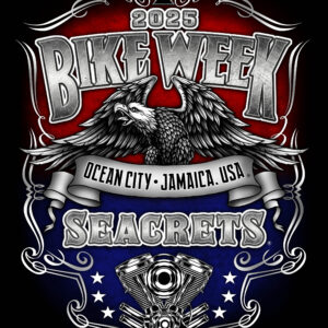 2025 Bike Week Red White & Blue T-Shirt - Image 2