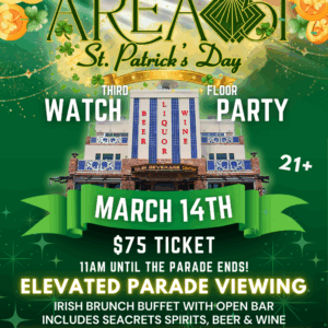 a flyer for a st patrick's day party