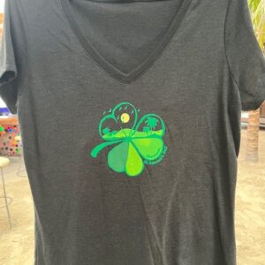 2026 St. Patrick's Day Shamrock Scene V-Neck Shirt