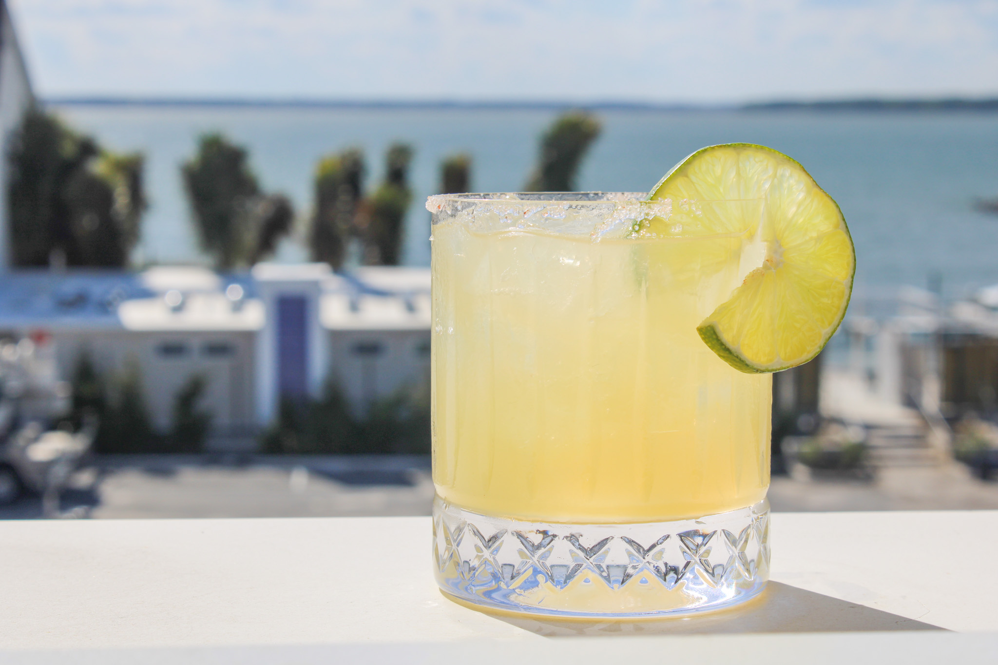 hideaway cocktail with a lime