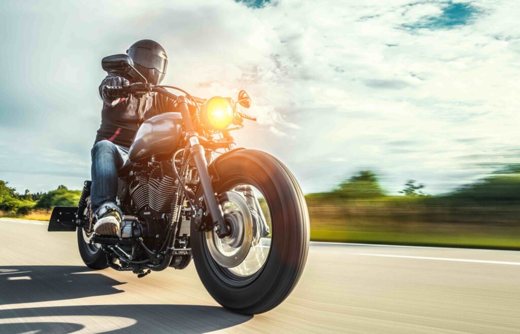 man riding motorcycle