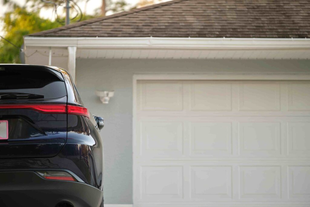 car parked in driveway