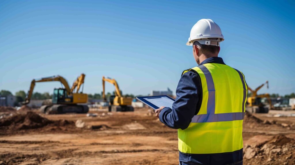 contractor watching excavators