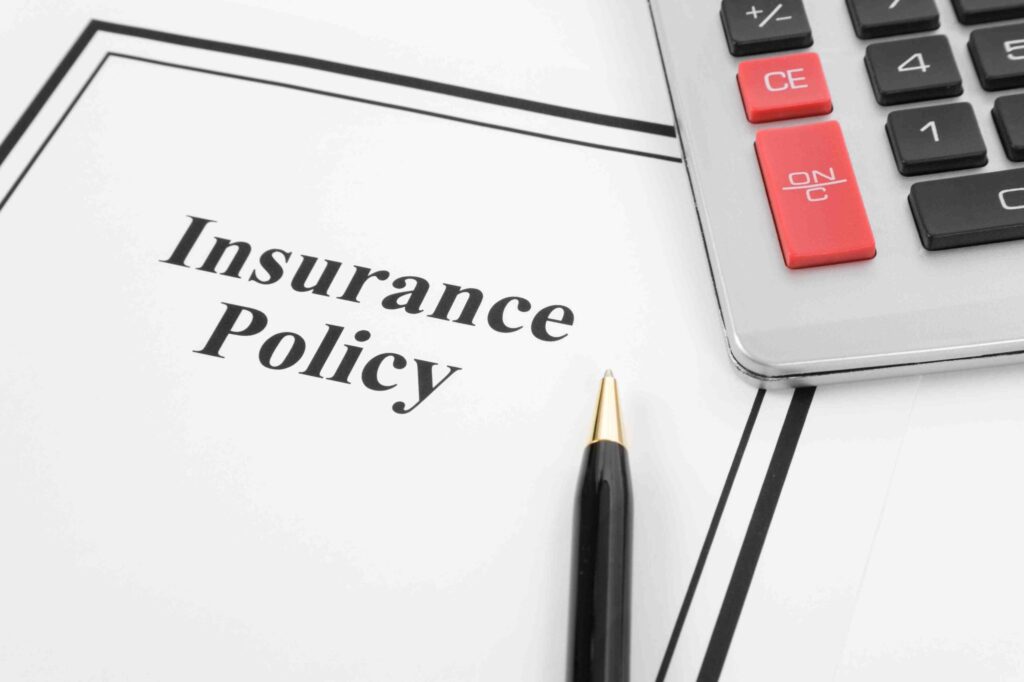 Document of Insurance Policy, Life; Health, car, travel, for background