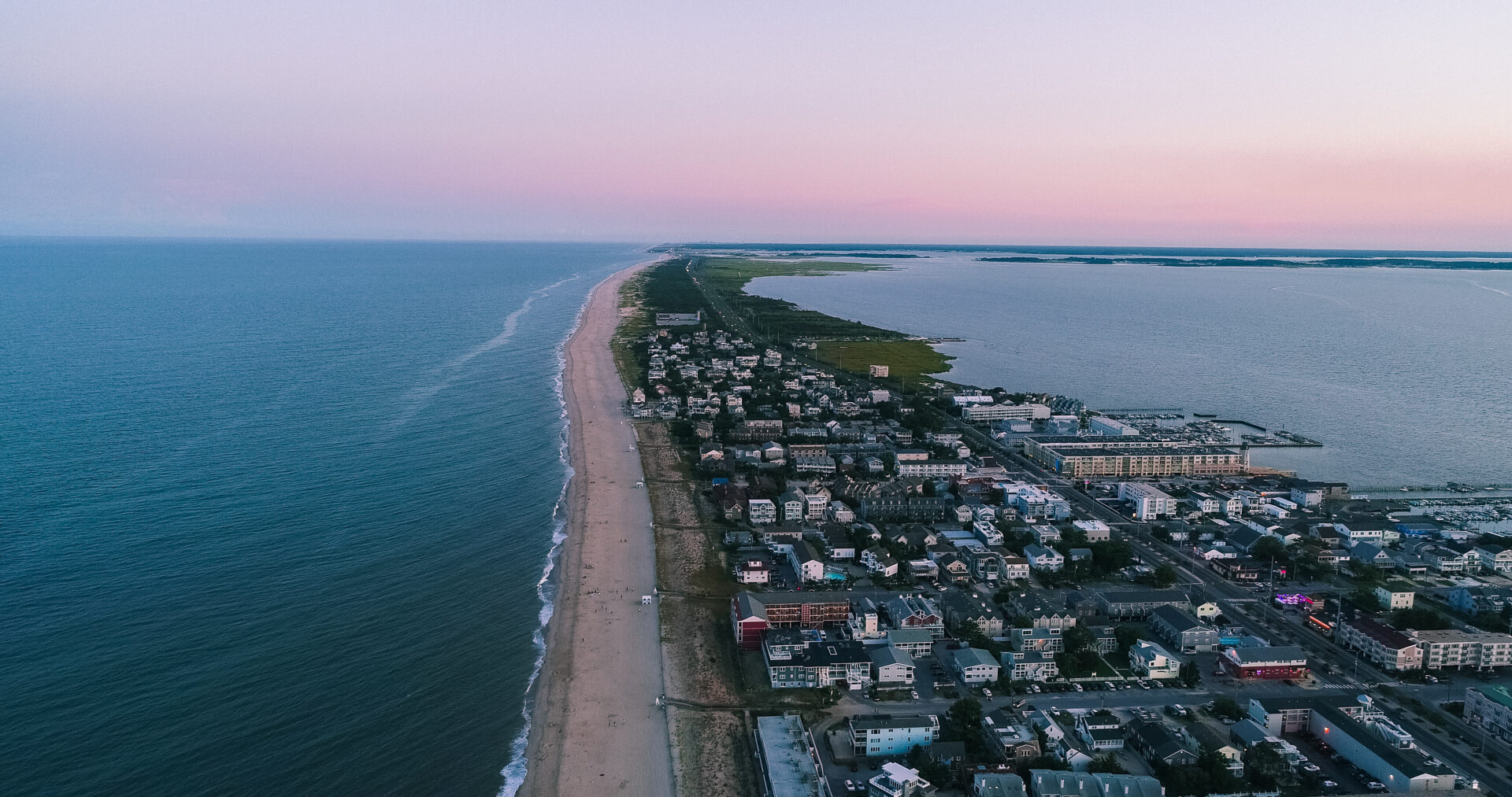an aerial view of a beach and the ocean