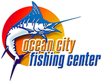 OC Fishing Center on a red and orange circle