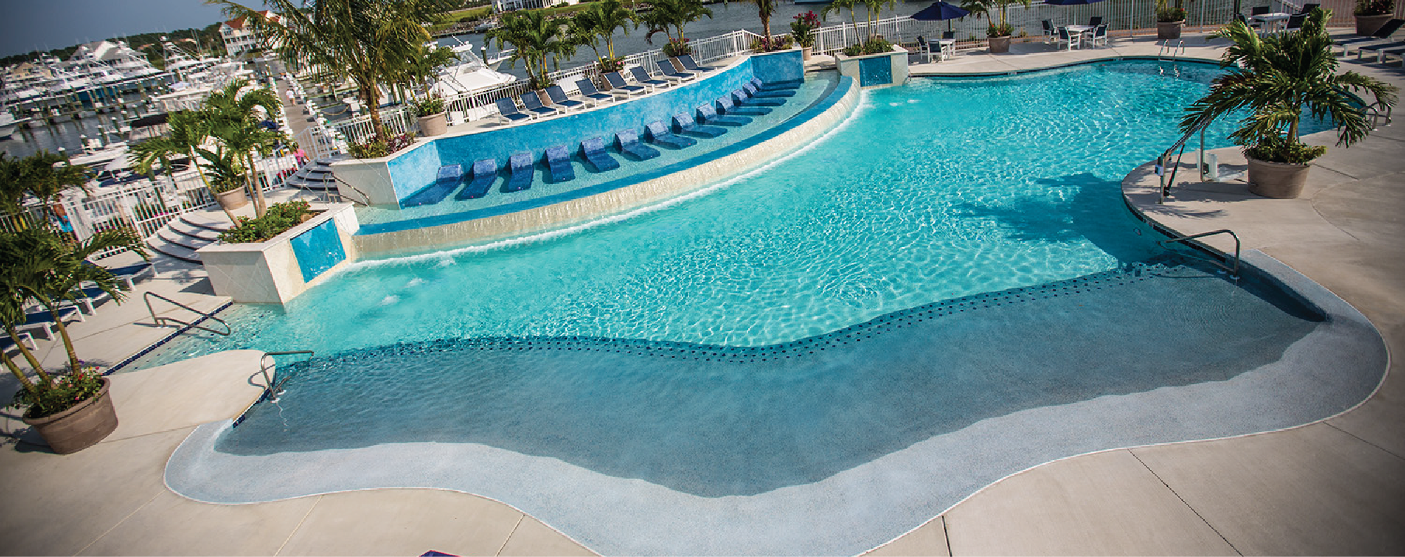 Large Outdoor pool and chairs