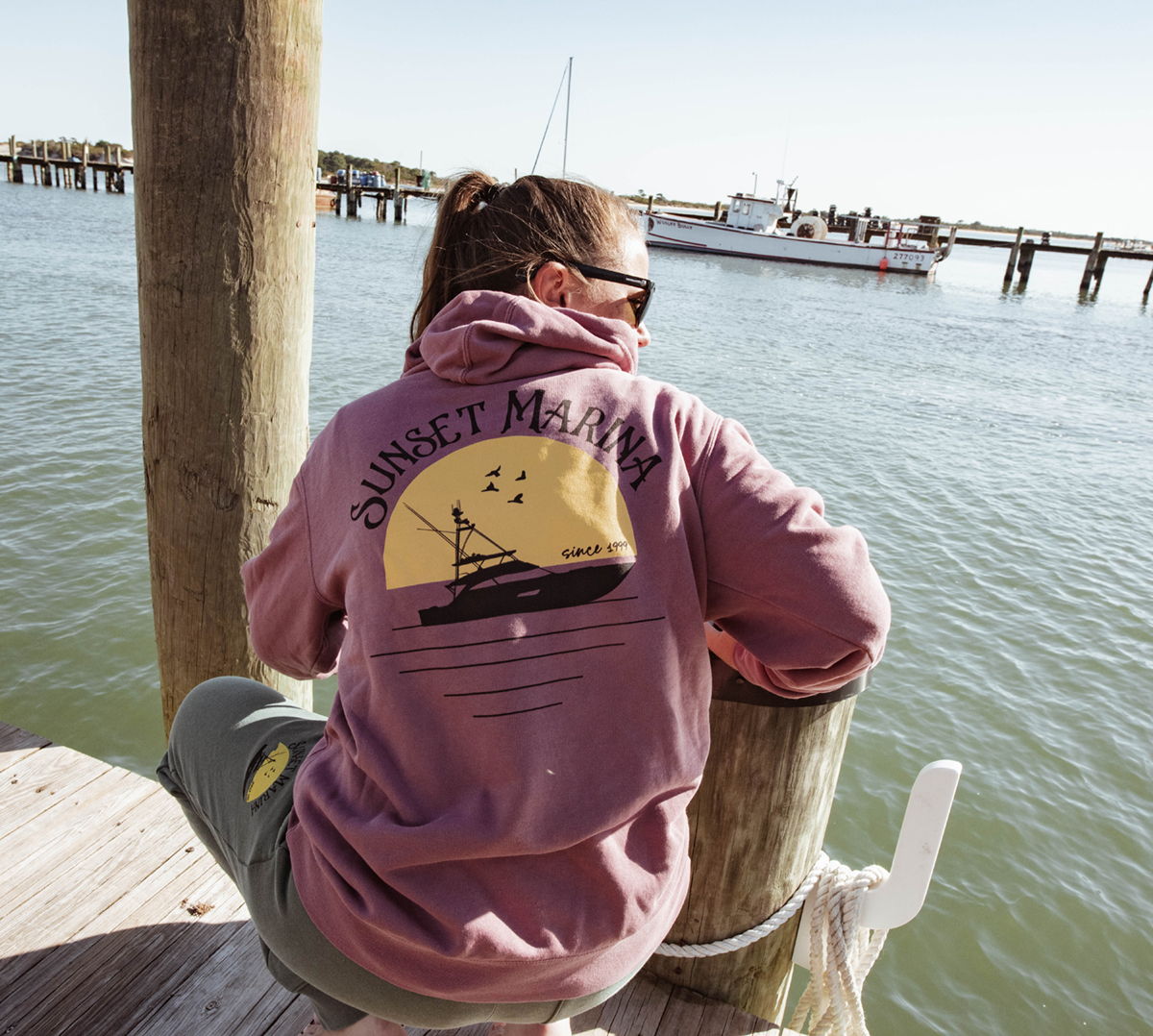 Sunrise Hoodie in Pigment Maroon