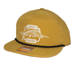 Retro Marlin Logo Rope Hat in Biscuit/Black
