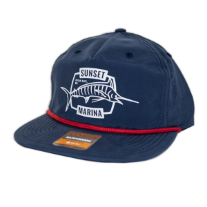 Retro Marlin Logo Rope Hat in Navy/Red
