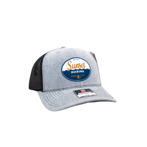 Sunset Oval Patch Hat in Heather Grey/Black