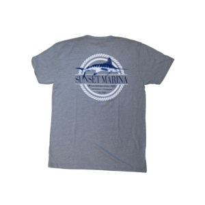 Marlin Rope Sunset Logo Tee in Heather Grey