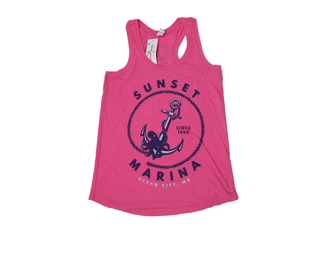 Ladies Anchor Tank Fushia Frost