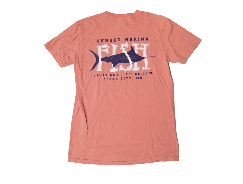 Marlin Fish logo tee terra cotta