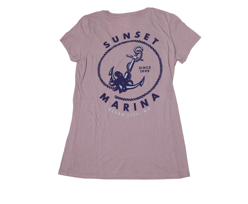 Sunset Anchor V-neck Heather Lavender
