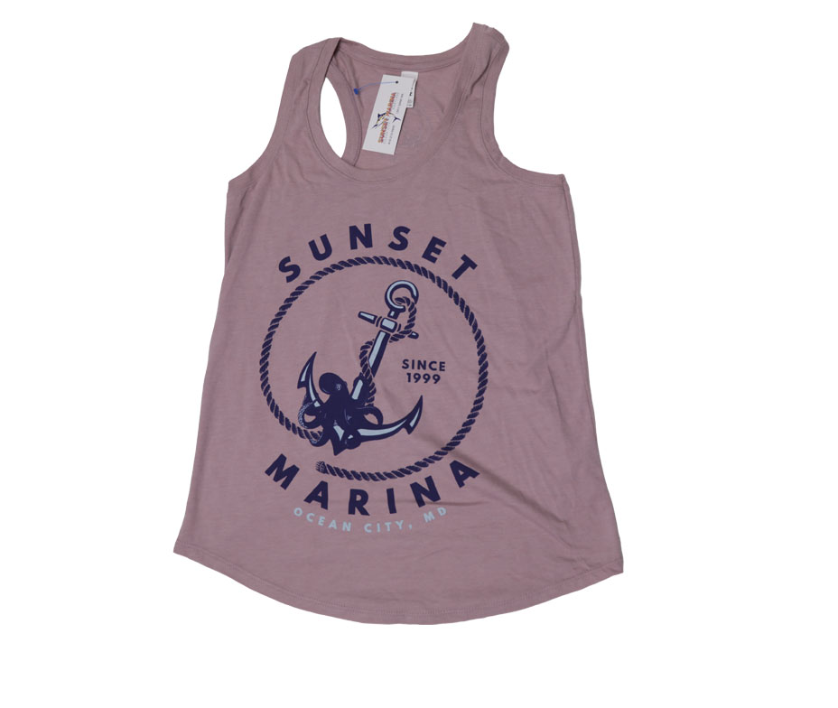Ladies Anchor Tank Dusty Rose