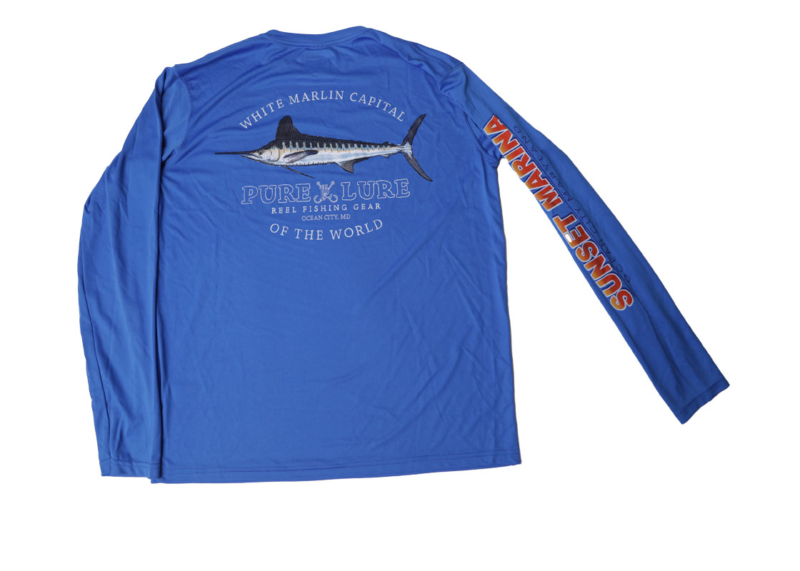 Pure Lure Sunset logo LS Royal blue