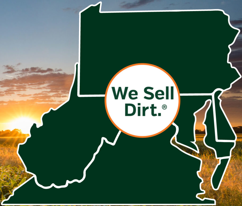 a map of the state of wisconsin with the words we sell dirt