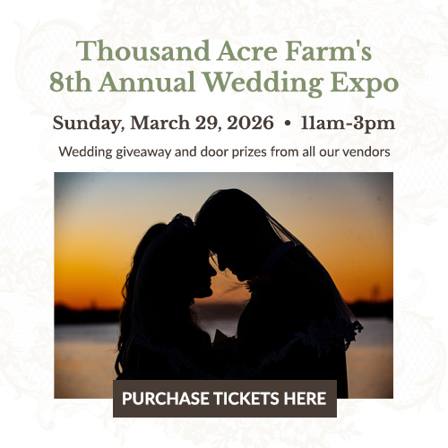 Thousand Acre Farm 2026 Wedding Expo flyer