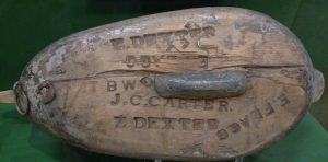 Bottoms up wooden decoy