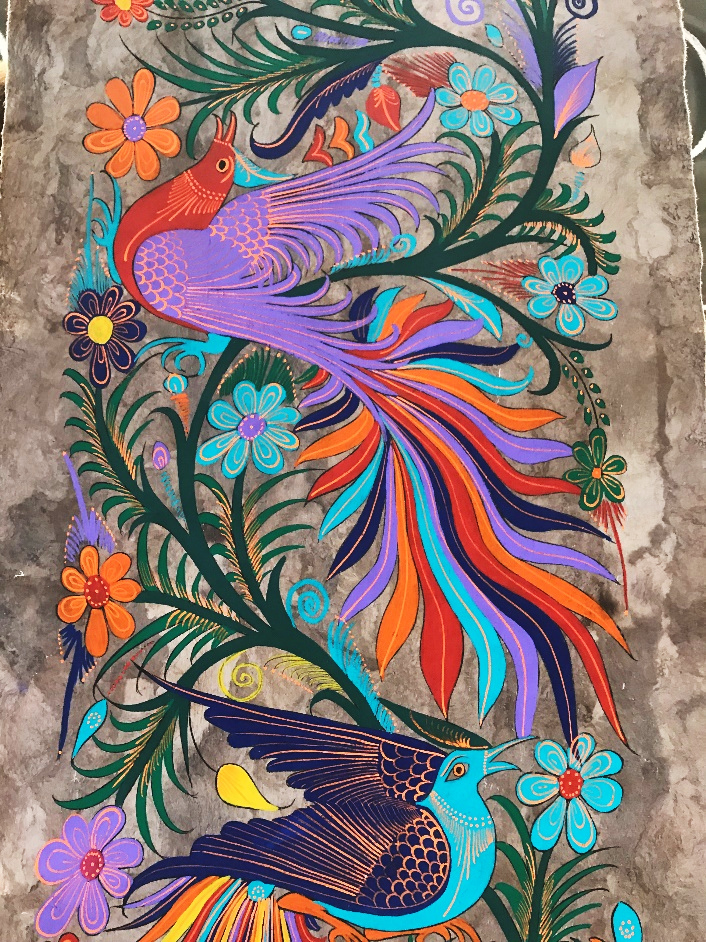 Amate Painting By Maria Guadalupe Casey