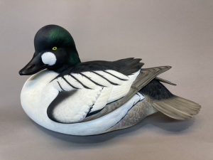 2021 Benefit Auction Item Polyresin Reproduction Of An Original Goldeneye Decoy By Jett Brunet Version 2